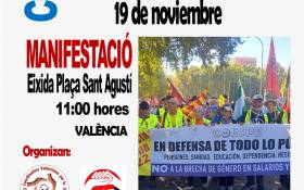 19N: manifestació pels drets socials i les pensions públiques