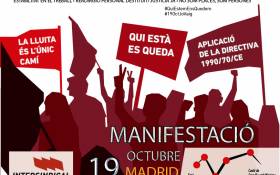 Intersindical Valenciana crida a la manifestació a Madrid el dia 19 d’octubre contra l’abús de temporalitat. Vine en autocar!